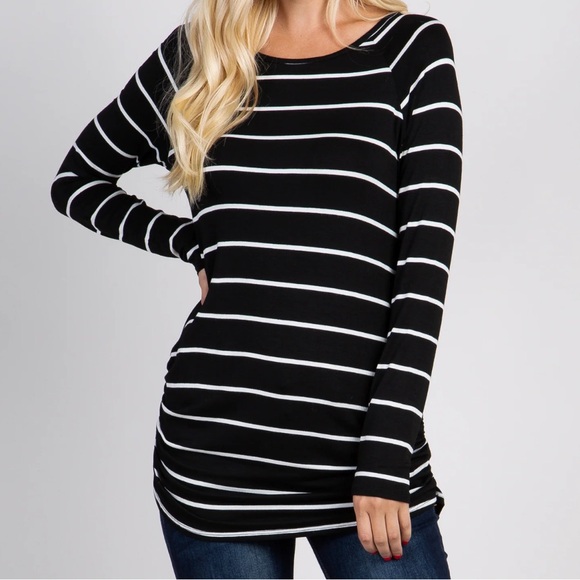 Tunic striped long sleeve tee - size small - Picture 1 of 3